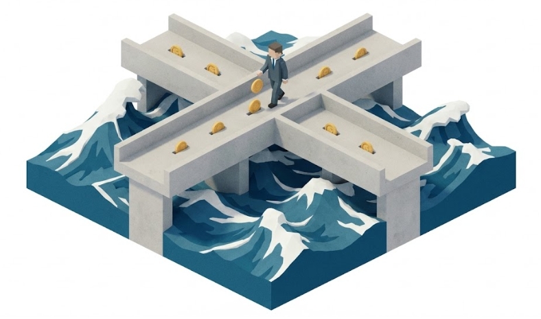 환율 변동성을 이겨내고 꾸준히 투자하는 달러 코스트 애버리징 전략 일러스트